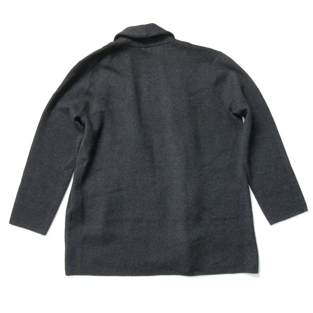 NWT J.Crew Camille Sweater Blazer in Heather Coal Shawl Collar Open Cardigan S